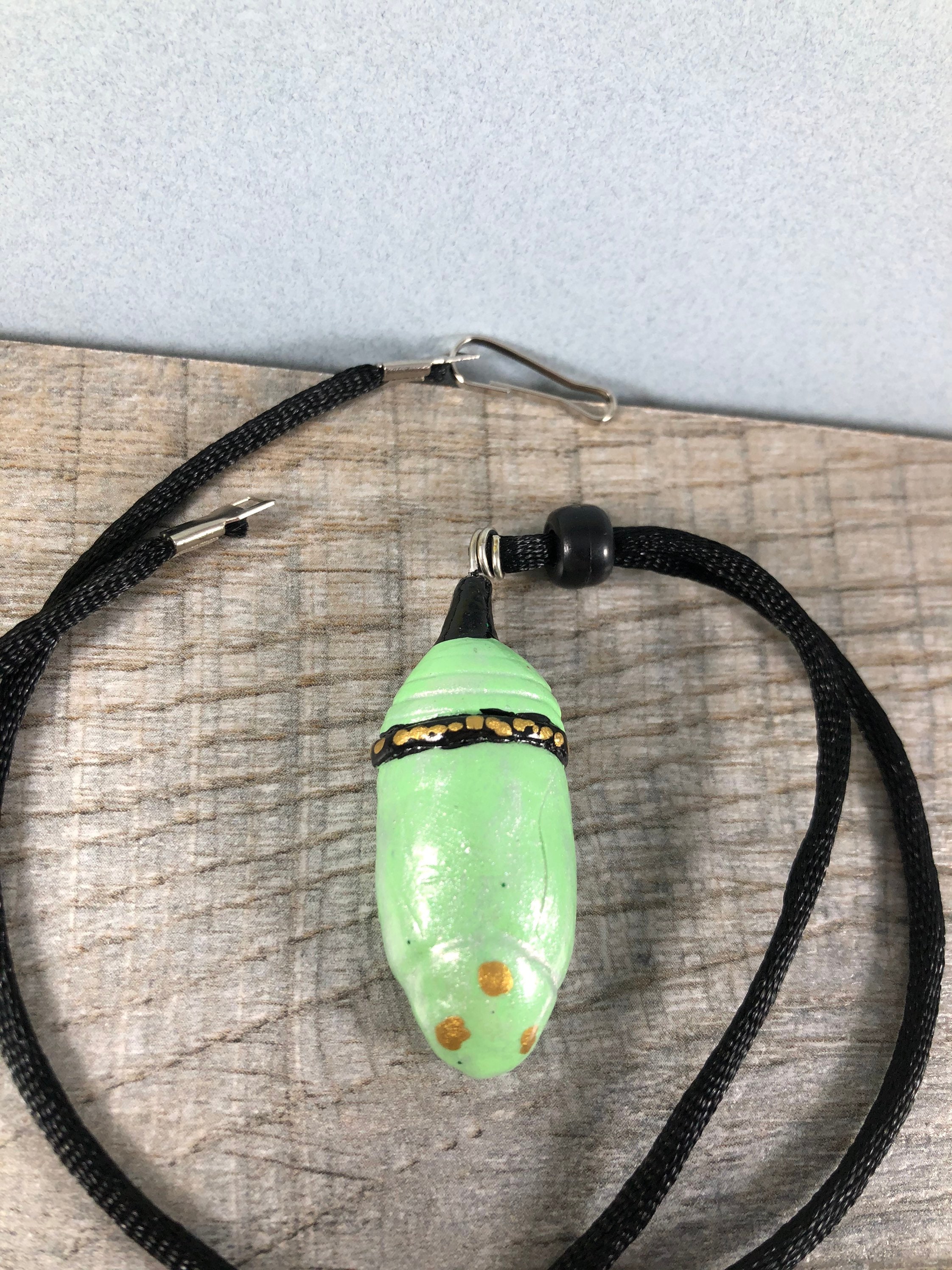 Monarch Butterfly Chrysalis Necklace Etsy