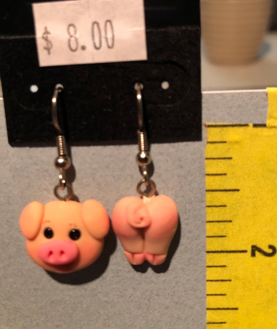 pig earrings
