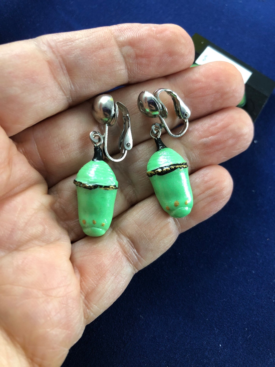 Monarch Butterfly Chrysalis Earrings Etsy