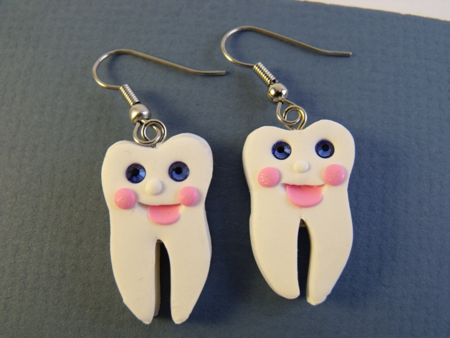 Polymer Clay Dental Health Month Teeth Earrings Etsy