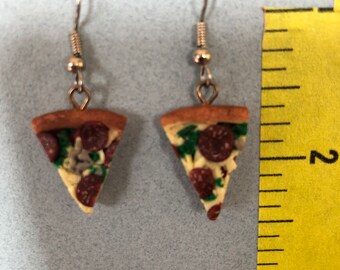 Pizza earrings