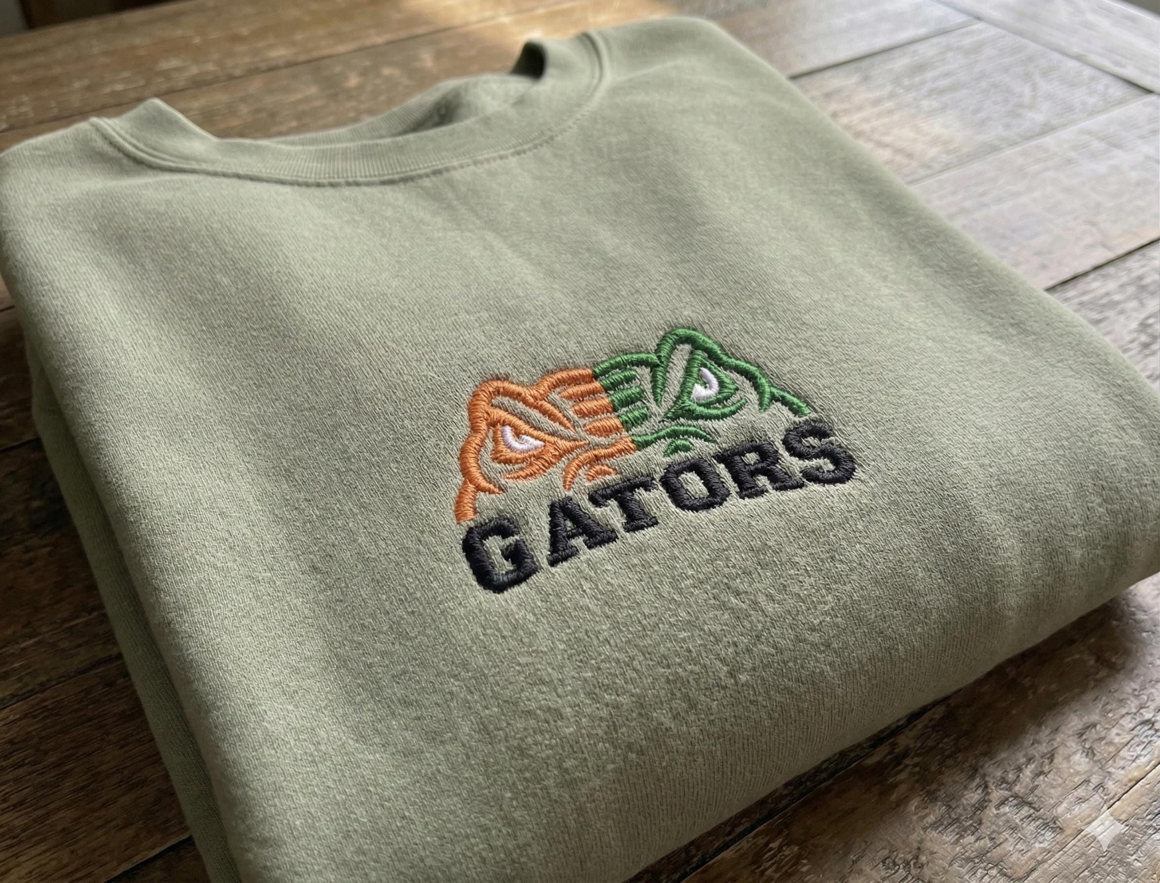 Gators Mascot Machine Embroidery Design, Gator Eyes Sports Logo Pattern ...