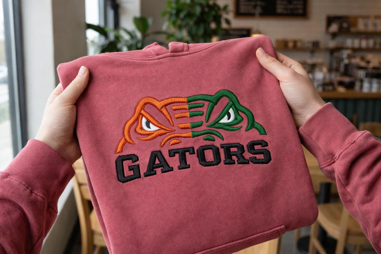 Gators Mascot Machine Embroidery Design, Gator Eyes Sports Logo Pattern ...
