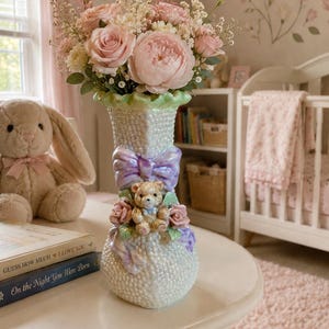 Vintage Teddy Bear Vase - Etsy