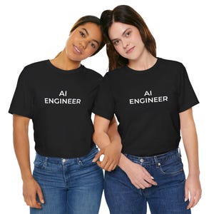 AI Engineer T-Shirt | Minimal Text Tech Tee, Programmer Shirt