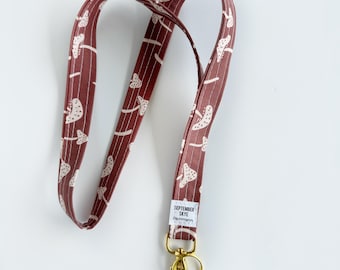 Lanyard / ID Badge / rust mushrooms