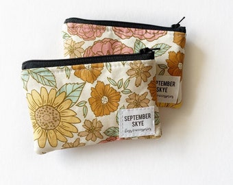 Boho golden girl summer  mini coin purse - gift card holder - stocking stuffer - little girl gift - purse organization - gifts for her
