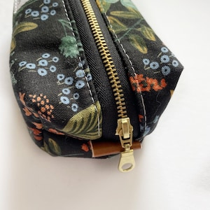 Rifle paper black floral boxy brush pencil bag makeup bag storage bag image 2