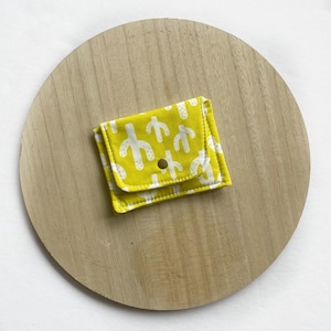 Porte-cartes minimaliste en cactus vert fluo