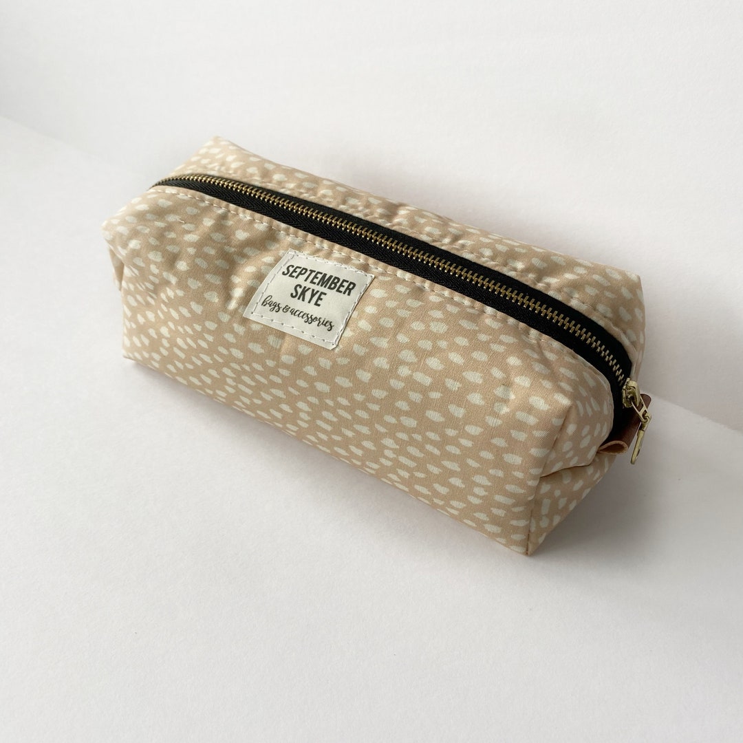 Blush Paint Strokes Boxy Brush Pencil Bag Makeup Bag Etsy