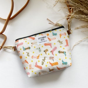 Sac à main de petite fille dans la botte de cowboy de fleur sauvage occidentale - sac de fille - cadeaux pour des filles - cadeau d'anniversaire de fille