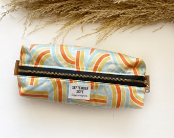 Rainbow slide boxy brush pencil bag - makeup bag - storage bag