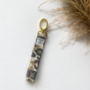 Gold key Fob leopard - wristlet lanyard - new car gift - keychain for women - teen gift