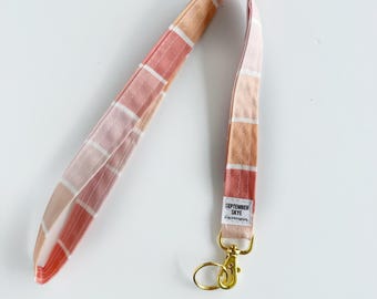 Lanyard / ID Badge / sherbet pink ombré