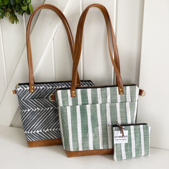 Charcoal Gray Griffin Basic Handbag Purse Small Tote Shoulder Bag