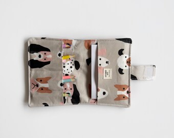 Crayon wallet in puppy eyes / roadtrip activity/ valentines gift / travel / party favors / birthday gift