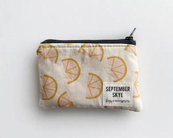 Pink boho lemonade mini coin purse