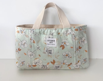 NEW! Bible or book bag tote in magnolia blue  / book cover / devotional bag / gifts for mom