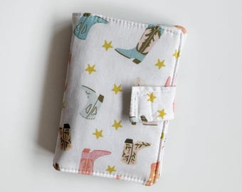 Crayon wallet in cowgirl boots / roadtrip activity/ valentines gift / travel / party favors / birthday gift