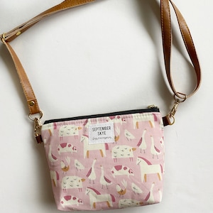 Sac à main petite fille en animaux de la ferme roses - sac fille - cadeaux pour filles - cadeau d'anniversaire fille