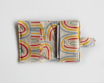 Crayon wallet in colorful rainbow arch / roadtrip activity/ valentines gift / travel / party favors / birthday gift