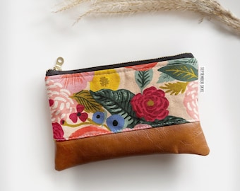 Coin purse in rifle paper Juliet floral - lipstick organizer - purse organization
