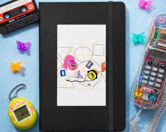 Y2K Hardcover Journal, 90s Nostalgia Notebook, Butterfly & Sparkle