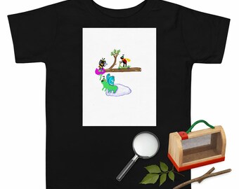 Vintage Entomology Toddler T-Shirt | Colorful Insect Nature Tee