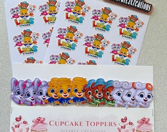 Lucas and Friends stickers and cupcake toppers