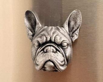 French Bulldog Magnet | Metallic 3D Frenchie Decor | Dog Lover Gift
