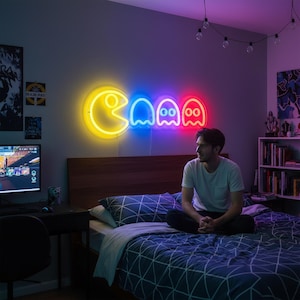 Pac man neon light - Etsy 日本