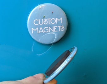 Custom Magnets 1.5 inch - Round Fridge Magnets Personalized Family Pets Logos magnetic buttons