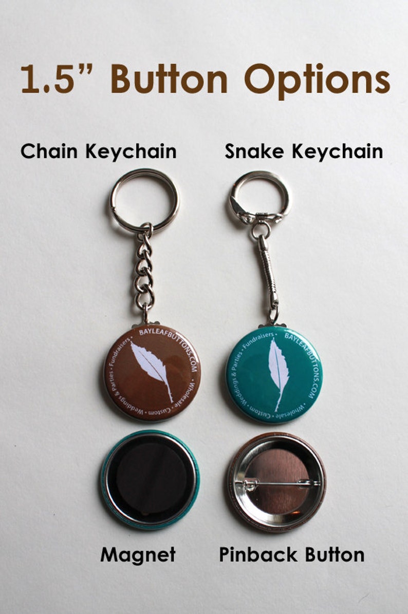 50 Personalized Key Chains 1.5 Custom Keychains image 2