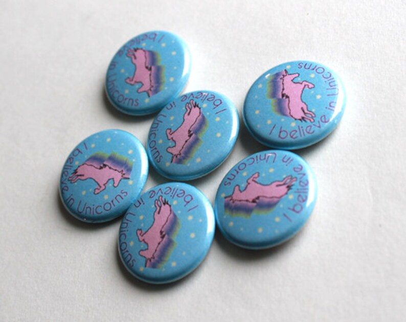 Novelty Unicorn Button 1inch Fantasy Animal Pastel Etsy
