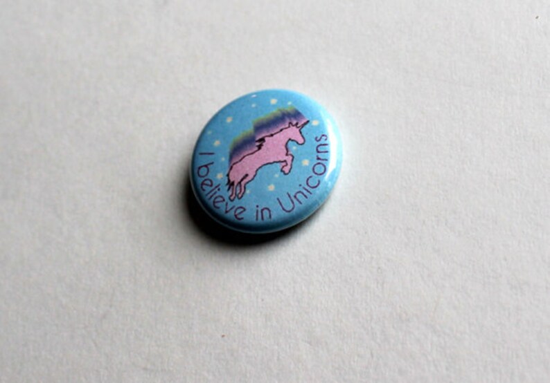 Novelty Unicorn Button 1inch Fantasy Animal Pastel Etsy