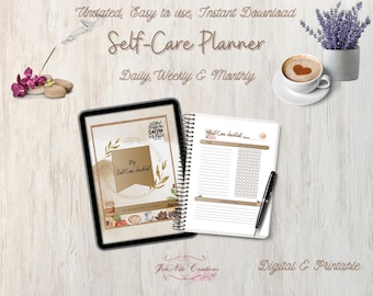 Self-Care Planner Printable: Daily Wellness Checklist (Digital Download)