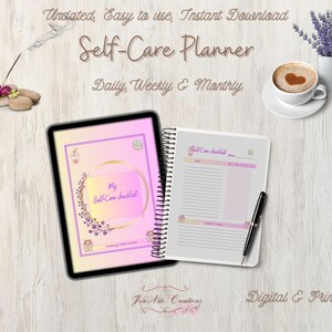Selfcare Journal Self Care Checklist Self-Care Planner Wellness Planner Printable Daily Wellbeing Mental Health digital Instant download