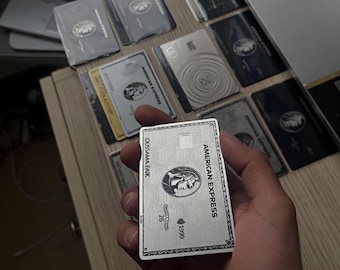Custom AMEX Platinum Stainless Steel Card – Laser Engraved Novelty Metal Replica