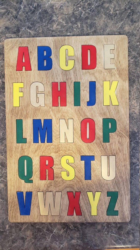 Alphabet Puzzle Etsy