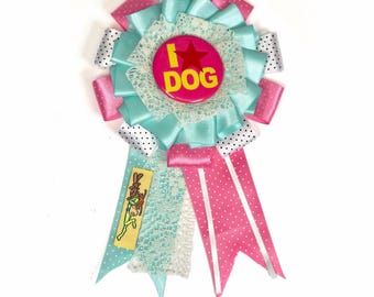 Handmade Kawaii Rosette I Star Dog