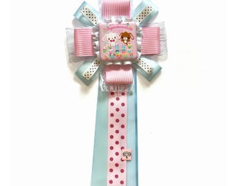 Kawaii Rosette Brooch Pin – Handmade Sugar Bunny Pastel Ribbon Badge Sweet Lolita Fairy Kei Harajuku Accessory