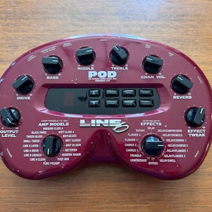 Pedal procesador de efectos multiefectos para guitarra Line 6 POD Versión 2.0 ~ FUNCIONA