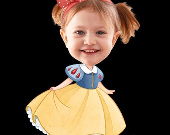 Personalized Princess Face Cupcake Topper | Custom Photo Birthday Decoration (Digital File)