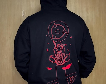 Sudadera con capucha de Naruto, sudadera con capucha de anime, sudadera con capucha de Itachi, sudadera de Naruto, suéter inspirado en Naruto, regalo para amantes del anime, ropa de calle de anime