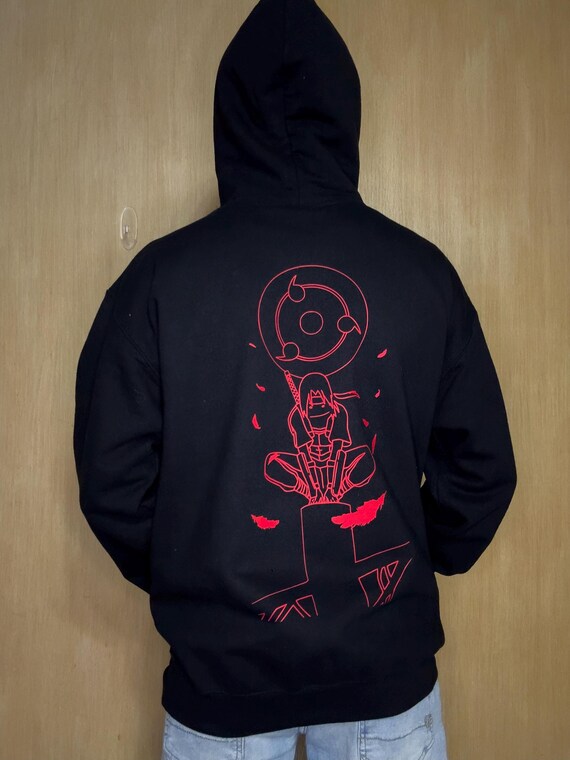 Naruto Hoodie, Anime Hoodie, Itachi Hoodie, Naruto Sweatshirt, Naruto Inspired Sweater, Anime Lover Gift, Anime Streetwear