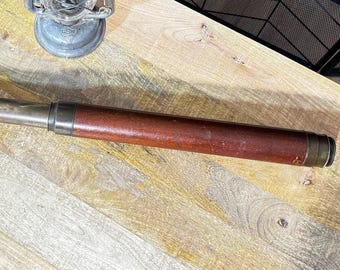 Rare Antique Nautical Telescope 19th Century Day or Night Syeds London Victorian Brass Wood Spyglass Collector Piece