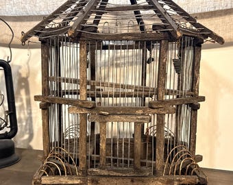 Antique Bird Trap Cage – Probable Portuguese Origin – Primitive Folk Art (c. 1890–1930)