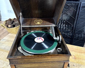 Antique Columbia Grafonola Gramophone c.1918–1922 Working | 78 RPM Wind-Up Record Player | Free Mahalia Jackson Record
