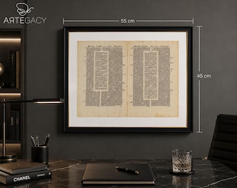 Original 1498 Incunable Leaf FRAMED | Gospel of Matthew Basel Froben | 15th Century Book Page Nicholas of Lyra