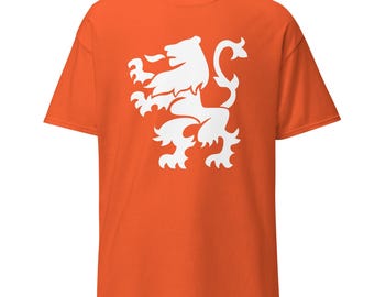 Niederländisches Löwen-T-Shirt | Orangefarbene Fanbekleidung der niederländischen Nationalmannschaft